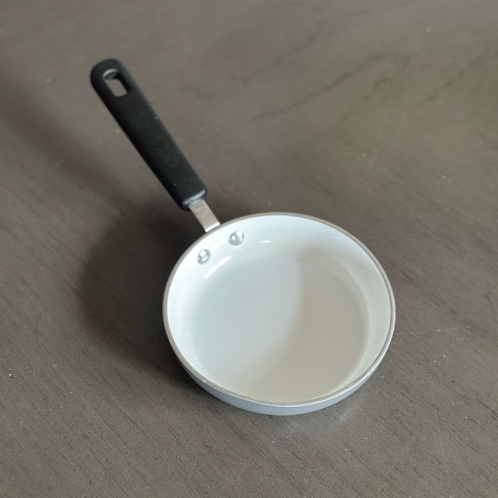 Farberware Mini White Skillet with Black Handle